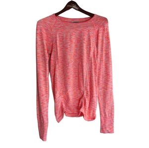 Athleta Multi Orange Color Long Sleeve Athletic top